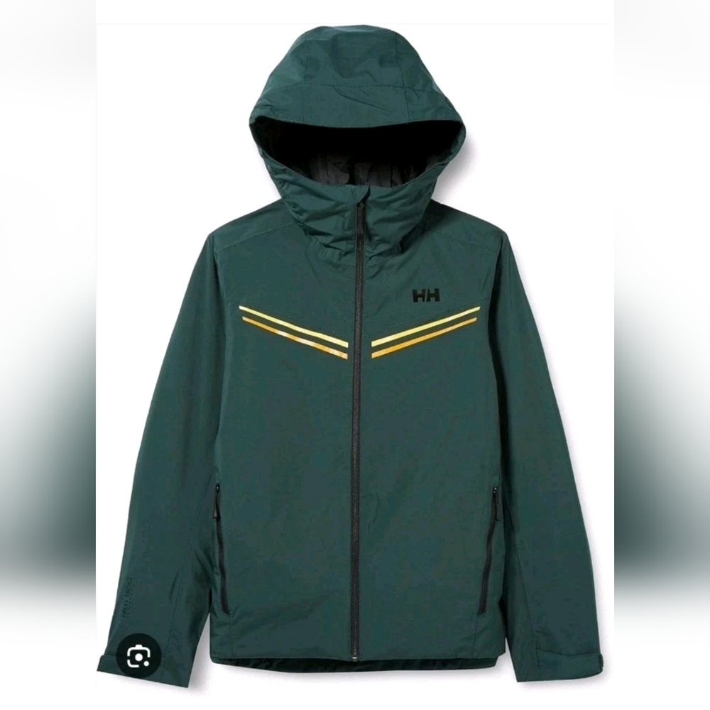 Helly Hansen $300 Green Alpine Insulated Jacket men Size L NWT w/hood